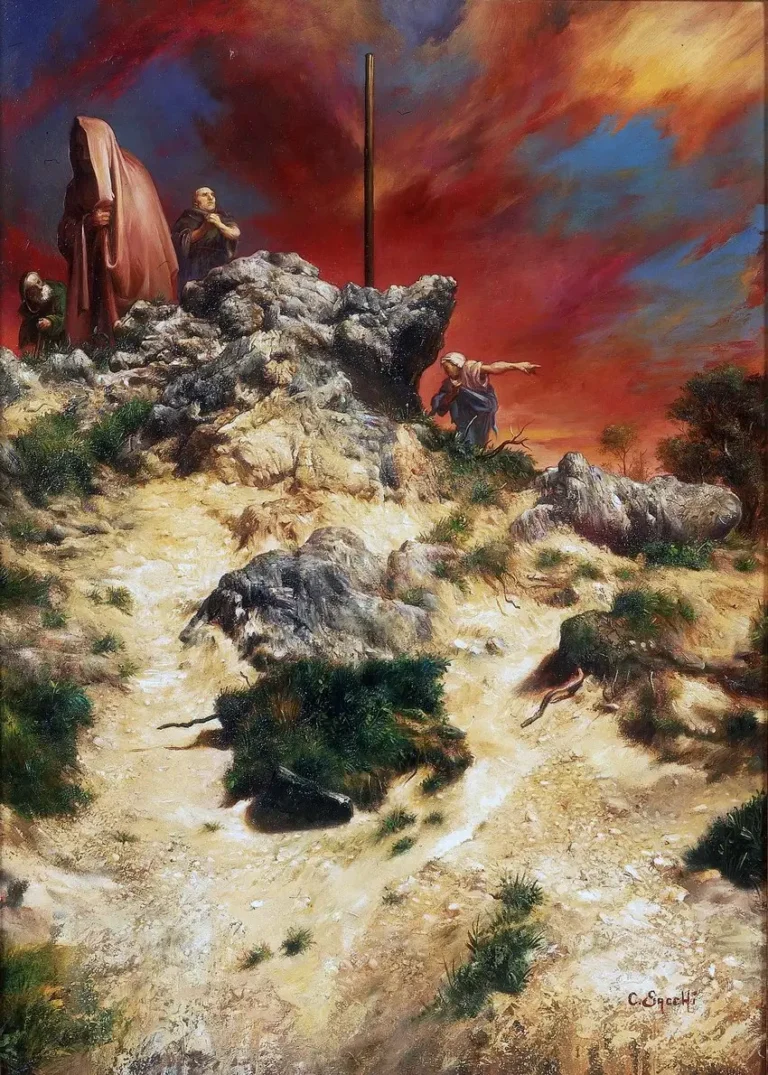 Claudio Sacchi -- Dies Irae -- 1998 -- Olio / Oil -- 50x70 cm