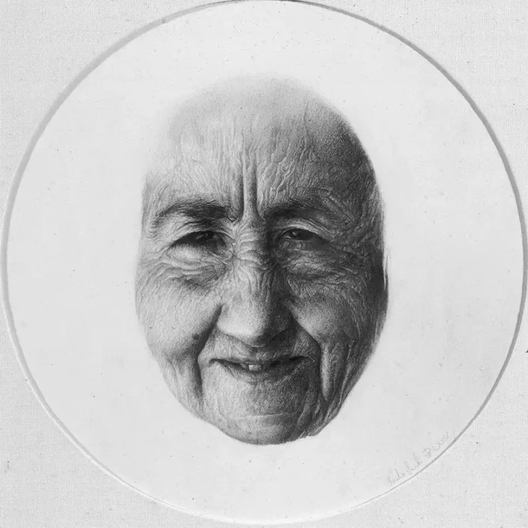 Claudio Sacchi -- Vecchiaia -- 1974 -- Matita / Pencil -- 20x20 cm