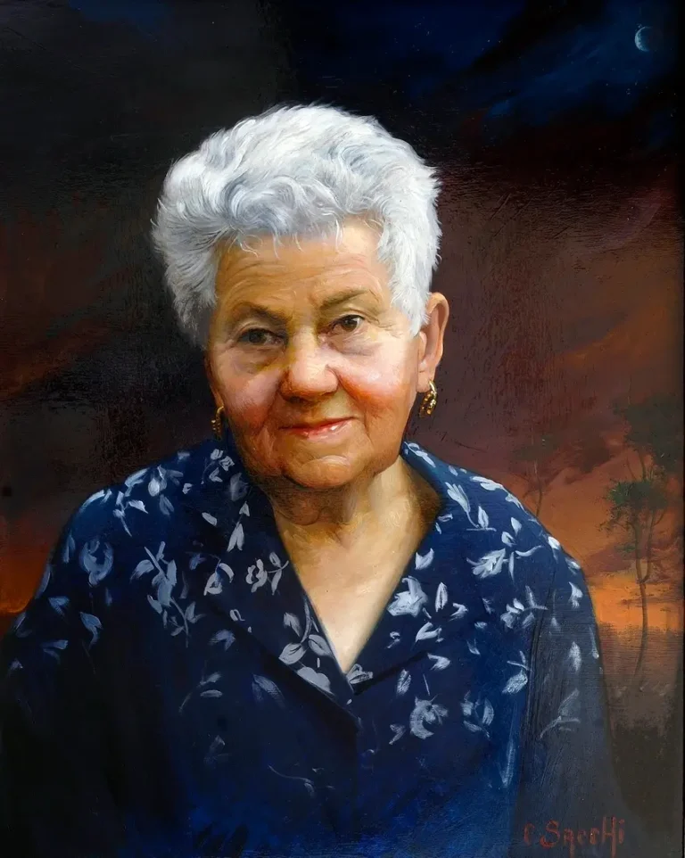 Claudio Sacchi -- Maria Bartolucci -- 2002 -- Olio su Tavola / Oil on Panel -- 40x50 cm