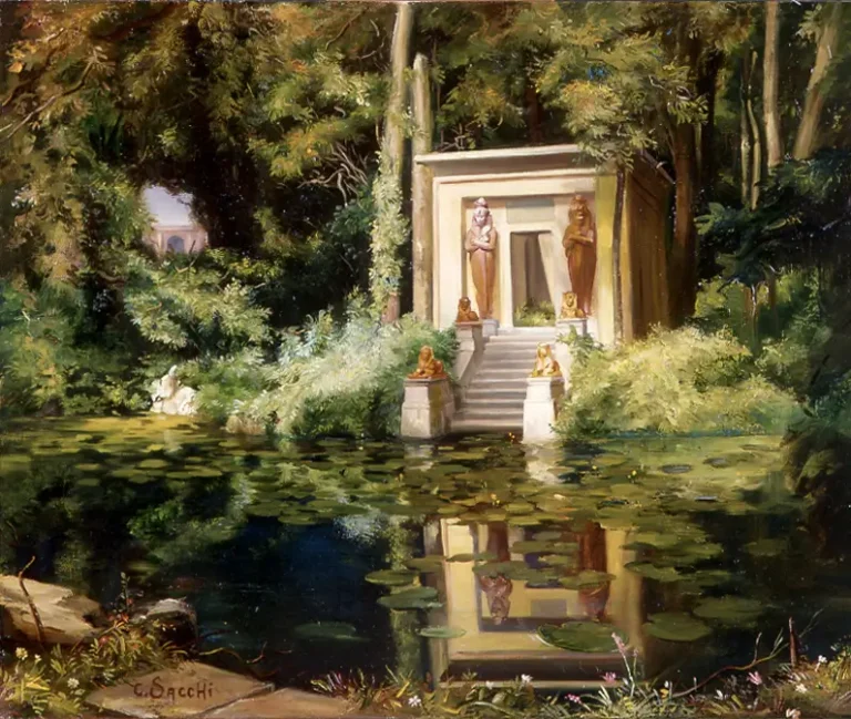 Claudio Sacchi -- Parco Stibbert -- 1991 -- Olio / Oil -- 50x40 cm